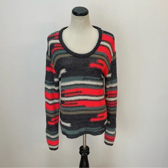 Anthropologie Nümph Gerda Mixed Knit Sweater Size Small - Picture 2 of 6